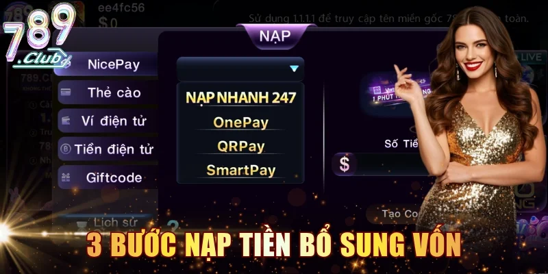 3 bước nạp tiền bổ sung vốn trước khi chơi