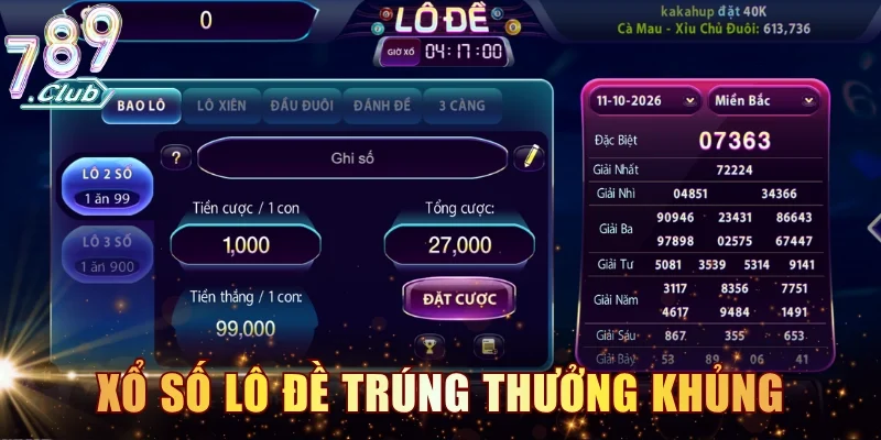 Chơi xổ số lô đề chốt lệnh trúng thưởng khủng