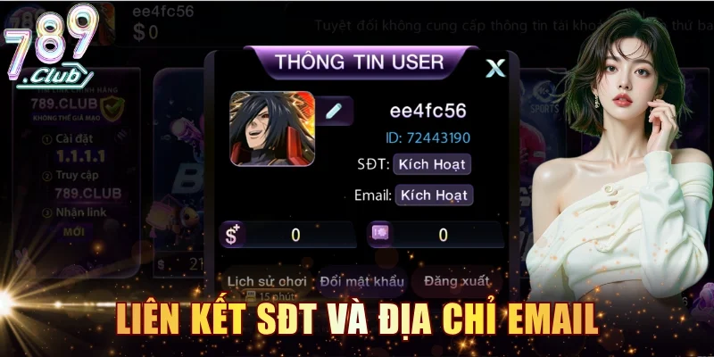 Chủ động liên kết SĐT và email cá nhân