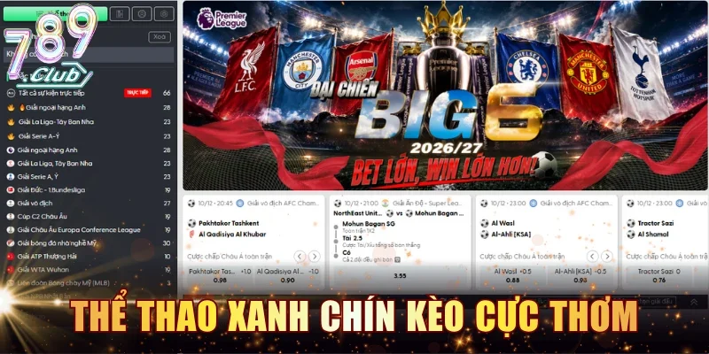Cược thể thao xanh chín liên tục nổ kèo thơm