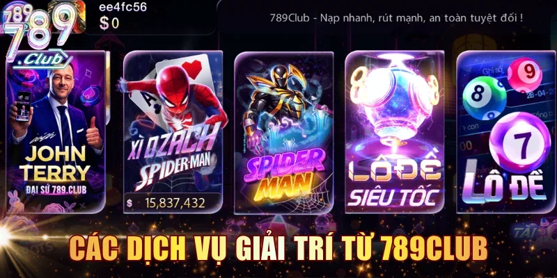 Khám phá các dịch vụ giải trí mà 789club mang đến
